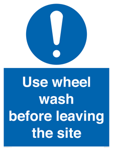 Use wheel wash before leaving the site